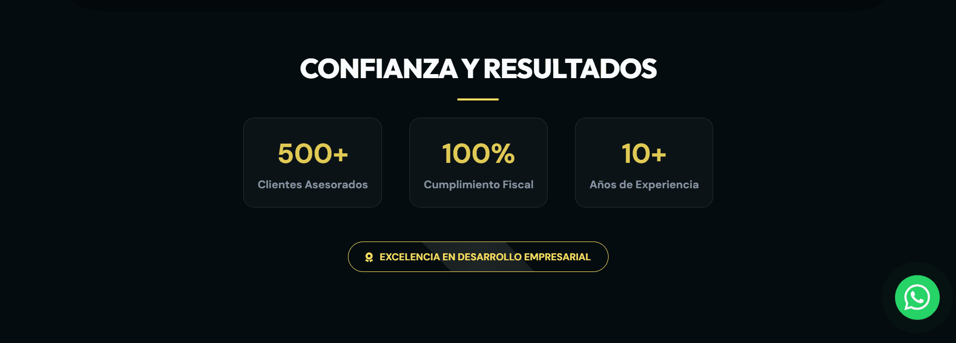 Sección de testimonios de clientes de Vielma Group